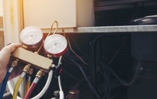 Technician Checking Hvac System